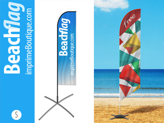 impression beach Flag petite quantité pas cher  beach flag pas cher, beach flag personnalisé, drapeau personnalisé en ligne 