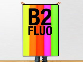 impression Affiche fluo B2 petite quantité pas cher  impression à l'unité, tirage affiche fluo jaune publicitaire à l'unité pas cher 